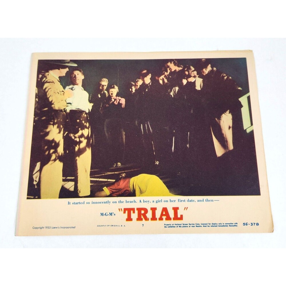 Trial 1955 Lobby Card Movie Poster Glenn Ford Dorothy McGuire Mark Robson Drama